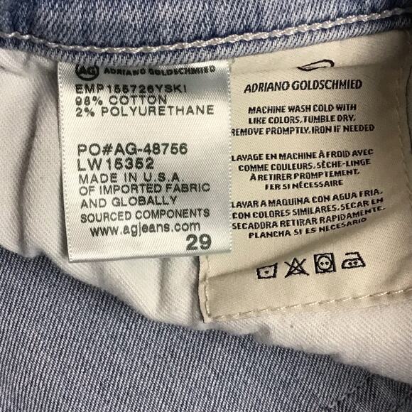 AG Jeans Adriano Goldschmied Prima Crop 26 Years Skylight Light Wash Jeans sz 29 - Picture 10 of 12